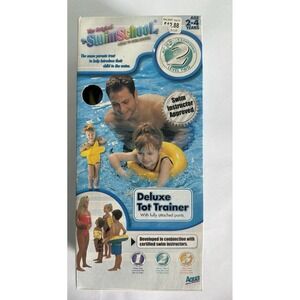 Vintage Aqua Leisure Original Swim School Deluxe Tot Trainer Level 2 Blue NEW